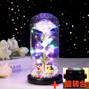 ดอกไม้จันทน์โรสเซียมอร์ตอล ดอกไม้สดที่ยืนยาว ของขวัญวันเกิดวันวาเลนไทน์สำหรับผู้หญิง กล่องของขวัญสร้างสรรค์ กล่องของขวัญที่ปรับแต่งได้