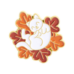 Cute Thanksgiving Animals Enamel Pins Cartoon Cat Autumn Fox Mystical Crows Pumpkin Brooch Lapel Badge Jewelry Gifts for Friends
