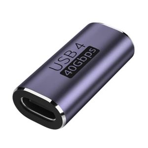 USB4.0 Thunderbolt3 40Gbps Type C Female to Type C Female Coupler Adapter For Super Fast Charger Data Transfer 8K 4K Video Cable