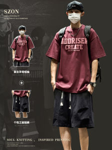 Mùa Hè Mỏng Cotton Vải Bông Thoải Mái Bộ Nam Tay Ngắn Quần Short Quần Đùi Năm Nút Nguyên Chất Cotton Vải Bông Bộ Đồ Hai Mảnh Dành Cho Thanh Thiếu Niên Thời Trang Sành Điệu Hòa Tấu