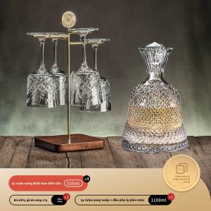 BOANG | Bộ Dụng Cụ Rót Rượu Pha Lê Xoay Nhanh