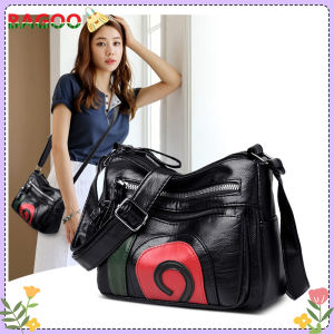 Bagoo Nữ Thời Trang Đánh Màu Vai Messenger Túi Xách Bằng Da Đeo Chéo Túi