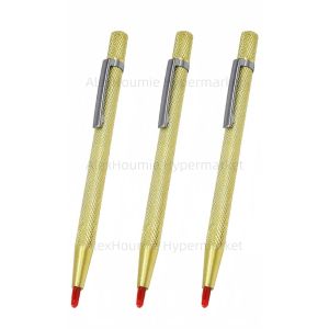 3PCS Metal Plate Glass Marker Lettering Pen Ceramic Tile Cutter Pen Cutting Pen Metal Scribe Tool for Tile Glass Ceramics Metal