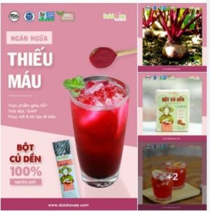 Bột Củ Dền Sấy Lạnh Nguyên Chất Dalahouse - Hộp 20 gói tiện lợi