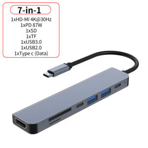 USB C Hub to 4K HDMI-Compatible USB 3.0 2.0 Type C PD Charging Dock for MacBook iPad Samsung S10 Dex TV Mouse Keyboard U Disk