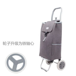 Portable Shopping Cart Small Pulling Car Hand Pushing Car Elderly People Car Vegetable Market Supermarket Cleaning Accessories
