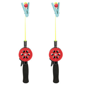 2Pcs Crab Fishing Rod Ice Fishing Pole with Shrimp Clamp Accessories