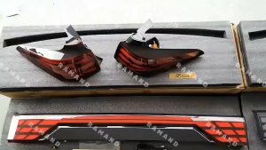 REAR CYSTAL GARISH TAIL LAMP RUNNING BRAKE SIGNAL TOYOTA INNOVA ZENIX ALPHARD V6 WELCOME LIGHT LED