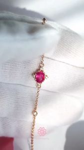 Rosenmarry/ข้อมือพลอยแท้ทับทิม เรือนเงินแท้925เครื่องประดับอัญมณี แหวนพลอยเสริมดวง พร้อมกล่อง RB001