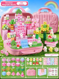 ALLofmini | Glow in the Dark Magnetic Educational Building Blocks Girls Toy