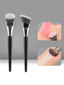 Wooden Handle Foundation Makeup Brush Contouring Blush for Women Professional Cosmetics Powder Facial Brush for Daily and