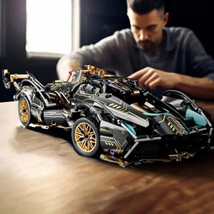1:14 Scale Building Block Sports Car Model Sports Car Model Building Block Kit Racing Moc Building Block and Construction Toys