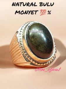 Cincin batu akik bulu monyet Cincin bulmon natural asli alam