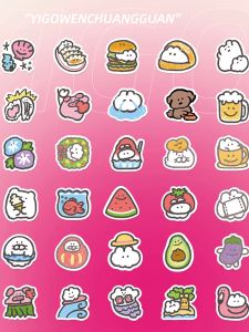 Korean Style Mokmok Waterproof Stickers 100 Sheets Cute Cartoon Phone Case Diary Notebook Decals for Student Desktop