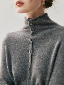 Fasionable Lazy Style Turtleneck Long Sleeve Knit Top