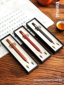 PINZHUOHAOLI | Custom Logo Engraving Eternal Pen No Ink Writing Student Gift