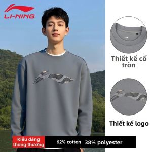 Li-Ning | Quần Áo Thể Thao Thời Trang Dài Tay Hoodie Cổ Tròn Mới Cho Nam Trẻ Mùa Xuân và Thu