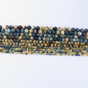 Natural Tiger Eye Stone Beads Multicolor Round Spacer Jades Beads 4-12mm for Making Bracelet Necklace Jewelry DIY Accessories