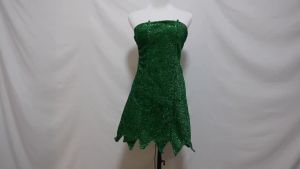 Halloween Carnival Disguise Forest Fairy Green Tinker Bell Dress