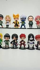 TOPTOY | 12pcs/set Anime Naruto Figure Naruto Sasuke Itachi Kakashi Q Version PVC Action Figure Model Doll Collection Toy Gift