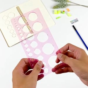 SAMOYED DTMP-C2088 Penggaris Sablon / Mal / Cetakan Gambar / Lukis / Stensil Lingkaran / Bulat / Circle / Round Hollow Drawing / Painting / Stencil / Quilling Ruler / Template