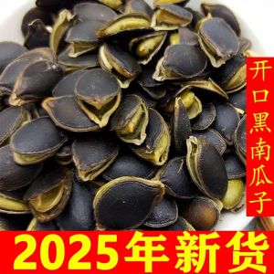 New 2025 Black Pumpkin Seeds Snack Premium Fried Salted Flavor Roasted Nuts Healthy Snacks from Jiangsu Province 500g Bag