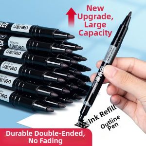 deli | Double-Tip Oil-Based Water-Resistant Quick-Drying Marker