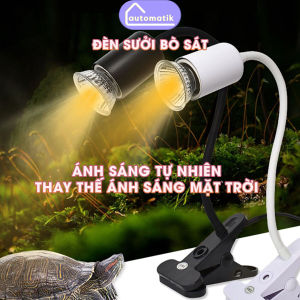 Đèn Sưởi Cho Rùa Chim Bò Sát Cá An Toàn Thay Thế Ánh Sáng Mặt Trời Ngừa Thiếu Canxi Bổ Sung UV A B Automatik