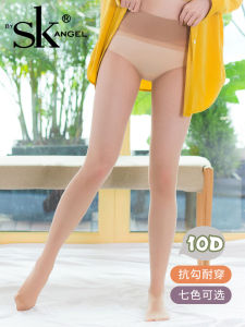 SK ถุงน่องไร้ตะเข็บไร้รอยต่อ360องศาสำหรับผู้หญิงถุงน่องแบบเต็มตัวป้องกันการขีดข่วนสำหรับฤดูร้อนผ้ากำมะหยี่แบบบางตัดตามใจชอบถุงน่องสีเนื้อ10D