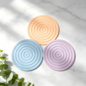 8PCS Silicone Coaster Set Premium Heat Resistant Non Slip Washable Durable Cup Pads for Mugs Wine Glasses Cocktails Home Bar