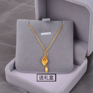 925 Sterling Silver Lotus Flower Necklace Double Lotus Ancient Style Clavicle Chain High End Luxury Ins Trendy Engraving