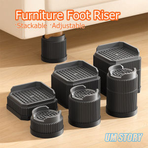 4Pcs Heavy Duty Adjustable Bed Furniture Riser Desk Sofa Chair Table Height Increase Table Lifters
