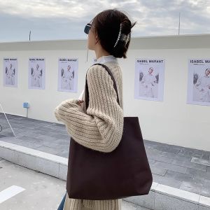 Korean Leather Large Capacity Woman Shopping Tote Bag whit zipper Shoulder Bags For Women