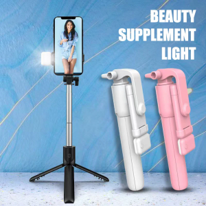 Wireless Bluetooth Selfie Stick Tripod with Remote Extendable Tripod with LED Selfie Light Detachable for Ios Android Smartphone