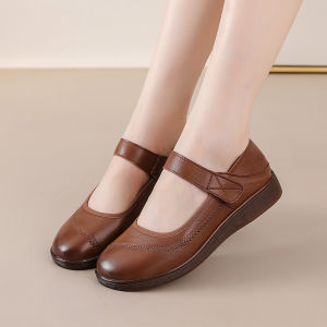 GRAZIA Womens Mary Jane Shoes Hot Sale Flats Leisure Shoes Round Toe Low Heel Lady Office Dress Shoes