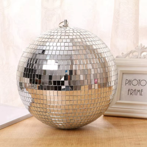 20cm Mirror Disco Ball Home Decoration Party Shining Ball Christmas Ornaments Laser Reflective Glass Disco Ball Xmas Tree Decor