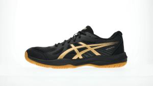 ASICS Men UPCOURT 6 Indoor Court Shoes in Black/Pure Gold