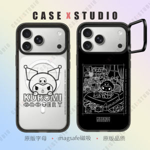 Transparent Magnetic Absorption Phone Case with Lens Frame Stand Anti-Fall Protection for  16 15 14 13 12 MagSafe Compatible