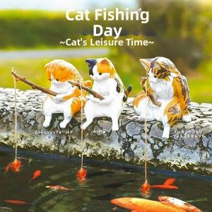 SHUQUE | Cute Creative Kitten Fishing Healing Car Ornament