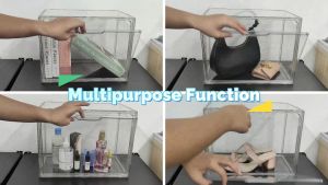 HYPERACK ™️ Transparent Display Box Shoe Box Stackable Storage Box Bag Sneakers Organizer Box Book Plastic Kotak Kasut