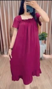 DASTER FUJI CRINKLE VIRAL HOMEDRESS LAURA DRESS ZAHRA DASTER HARIAN WANITA