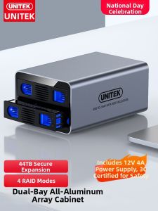 YUEYUZHE | External Dual Bay RAID Storage for 3.5/2.5 Inch SATA Disks