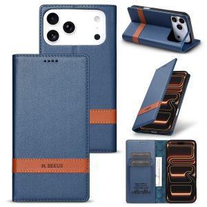 szhaiyu | Luxury Splice Leather Wallet Cards Solt Case For IPhone 18 17 16 15 14 13 12 11 Pro Max Plus 17Air 17 16 E Flip Kickstand Cover