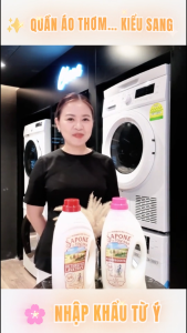Thùng 4 Chai Nước Giặt Sapone 1850ml Hương Hoa Diên Vĩ & Hoa Dại - Cao Cấp Chuẩn Ý Lưu Hương 7 Ngày