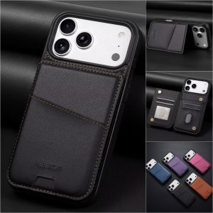 szhaiyu | Leather Flip Wallet Card Solt Holder Protector Case for IPhone 18 17 Pro Max Air 17E 16E 16 15 14 Plus 13 12 Pro Phone Cover