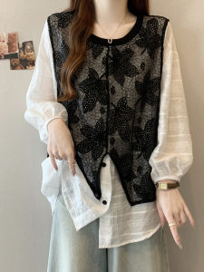 AIYITI | Fashionable Two-Piece Blouse for Women Thin Long Sleeve Shirt