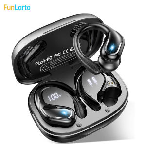 Bluetooth 5.3 Headphones Waterproof Wireless Earbuds 75H Playback Noise Cancelling Bluetooth Earphones Headset with LED Display