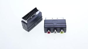 JCD | JCD 1-3 Chiếc DVD Adapter Cho PS4 Wii VCR 21Pin Scart Nam Sang 3RCA AV Âm Thanh Video Đầu Vào Bộ Chuyển Đổi Phụ Kiện