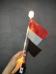 Bendera Merah Putih LED  obor elektrik bendera Indonesia untuk karnaval pawaj dll
