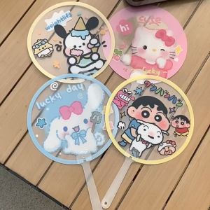 Quạt cầm tay trong suốt hình thú cưng cute LILA QUATNHUA12